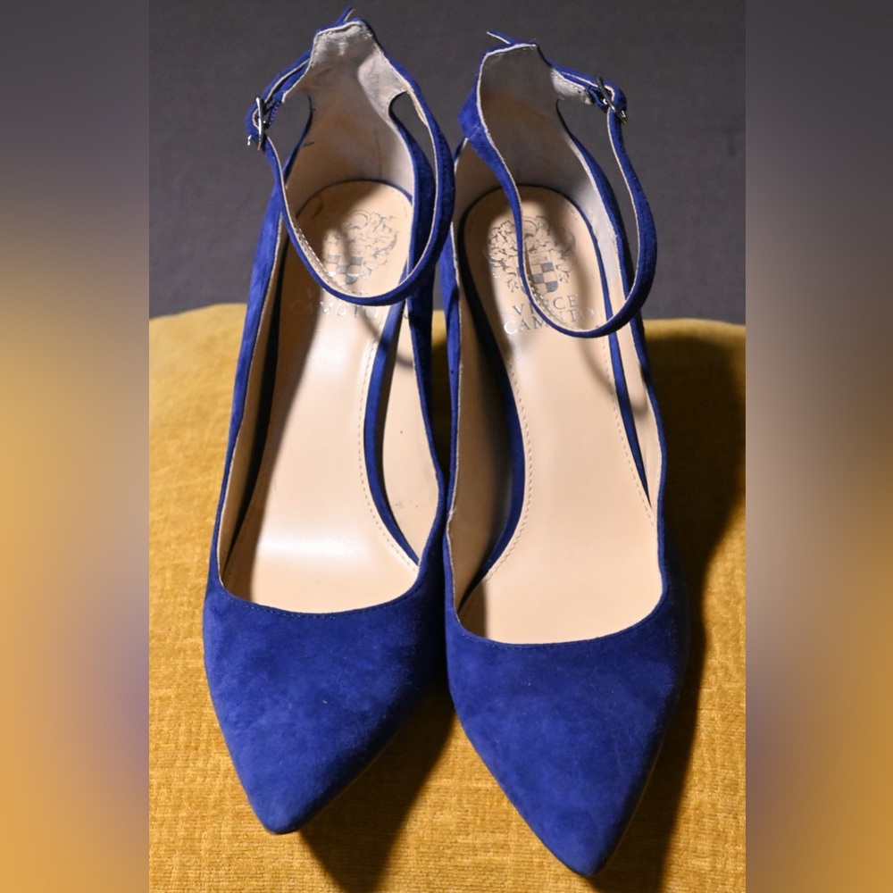 Vince Camuto Royal Blue Suede Heels